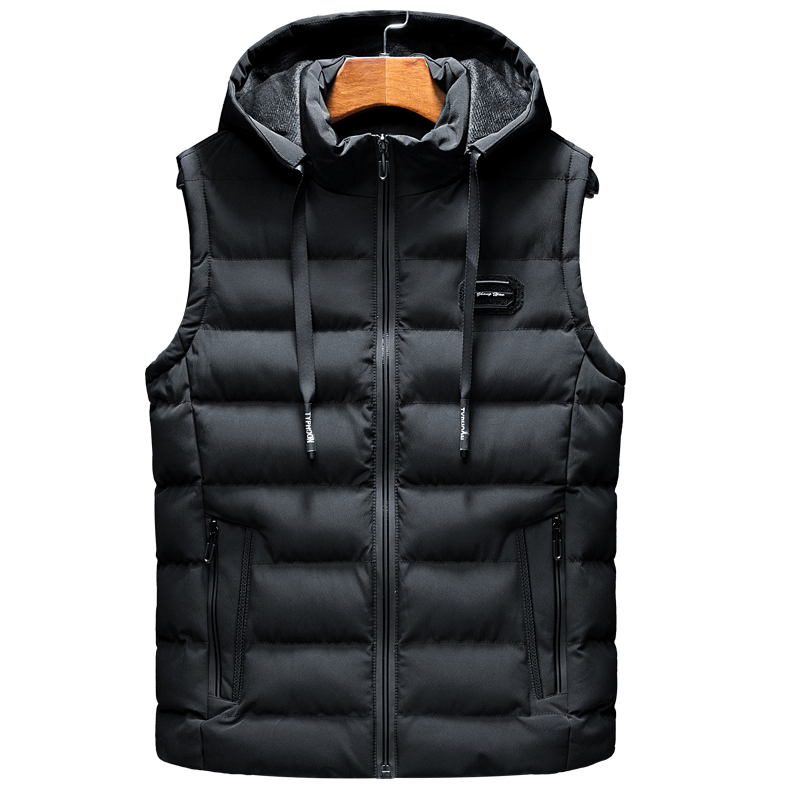 Dietrich | Gilet d'Hiver Homme Rembourré avec Capuche & Poches Zippées