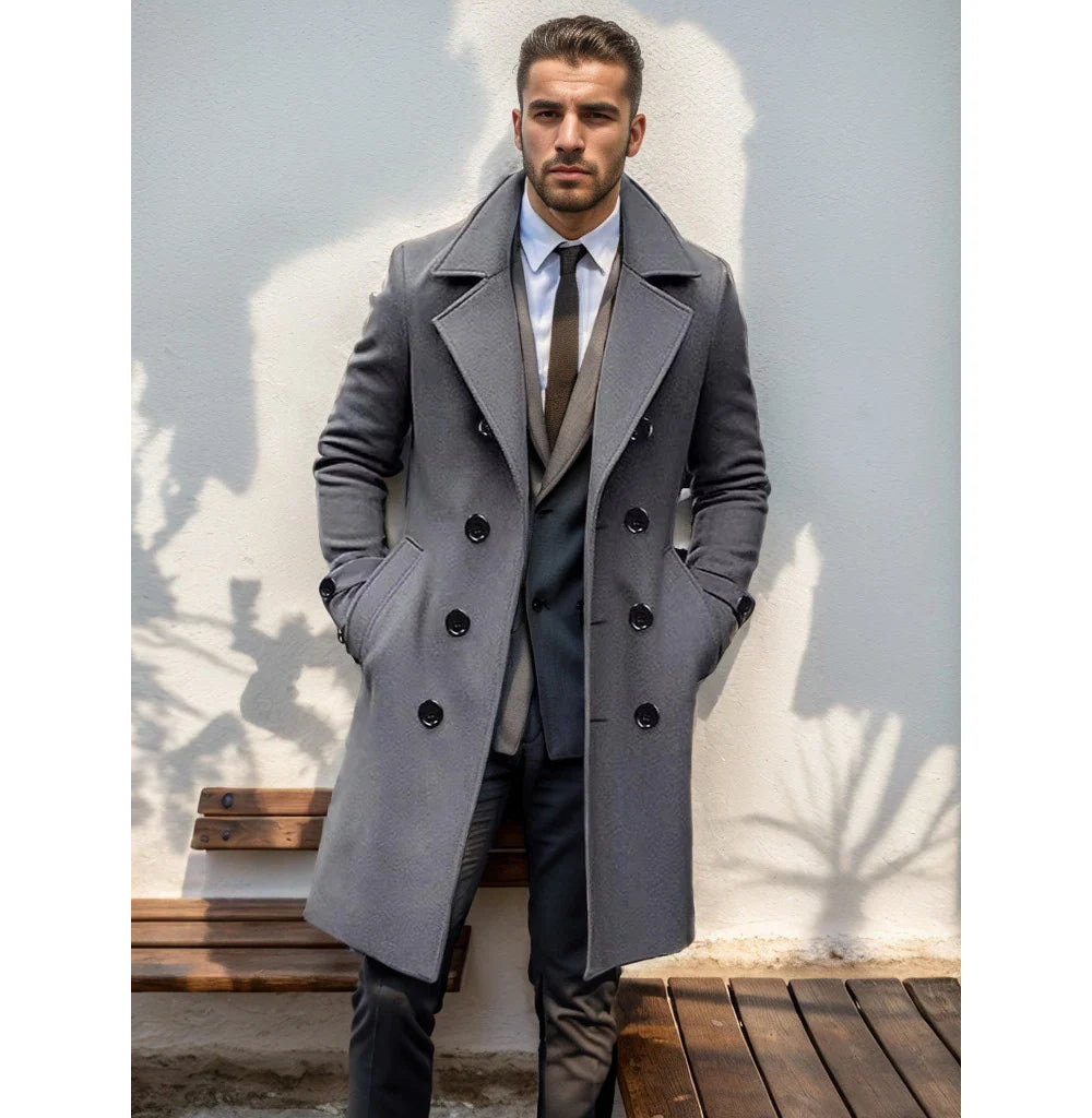 Kervin | Trench-coat vintage double boutonnage – Élégance et style intemporel