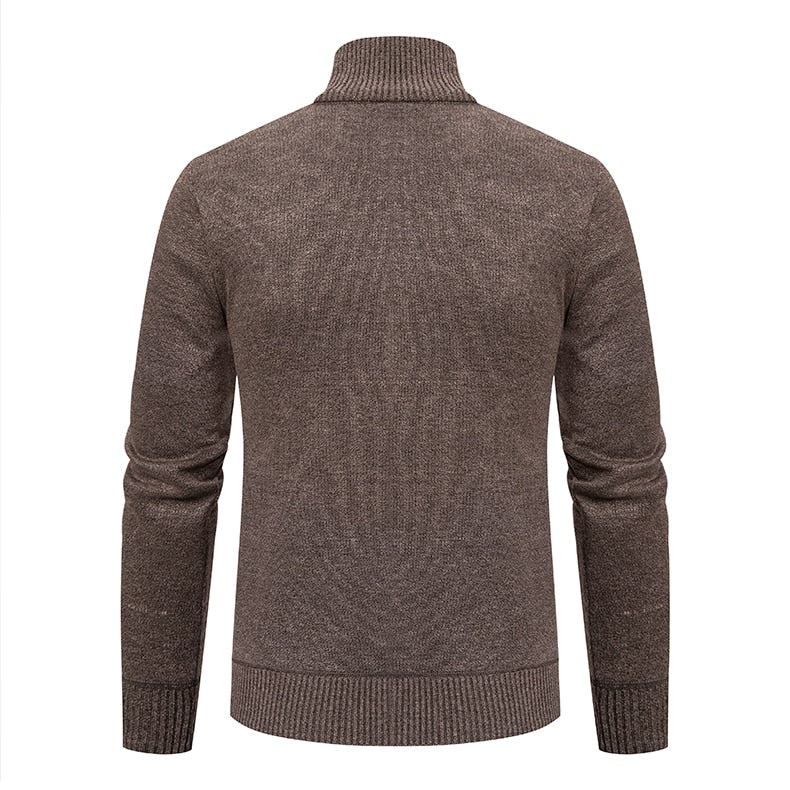 Mambo | Cardigan Homme en Maille Épaisse avec Col Montant