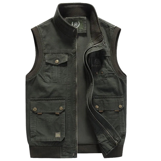 Johnn | Gilet Vintage pour Homme avec Poches Multiples