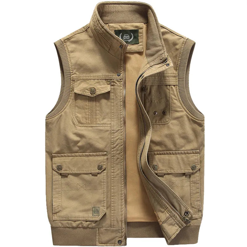 Johnn | Gilet Vintage pour Homme avec Poches Multiples