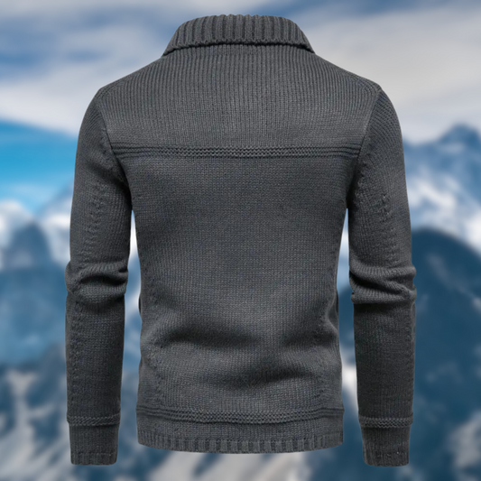 Jacobe | Cardigan Tricoté Homme à Col Revers et Boutons – Élégance et Confort