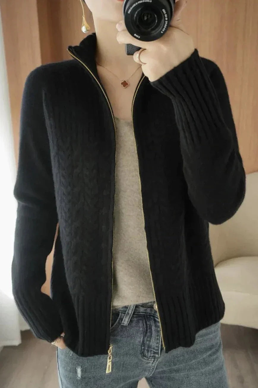 Trunina | Cardigan Zippé en Tricot pour Femme