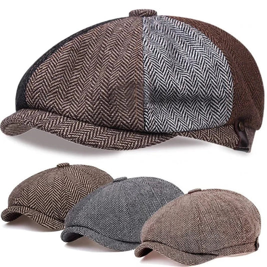 Davide | Casquette Newsboy Vintage pour Homme en 100% Coton & Style Rétro