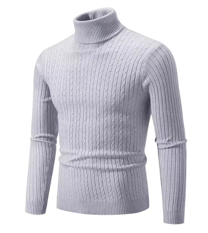 Calixte | Pull en Tricot à Col Montant Texturé pour Homme, Confort et Élégance