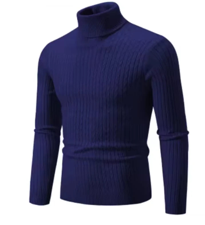 Calixte | Pull en Tricot à Col Montant Texturé pour Homme, Confort et Élégance