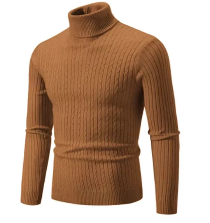 Calixte | Pull en Tricot à Col Montant Texturé pour Homme, Confort et Élégance