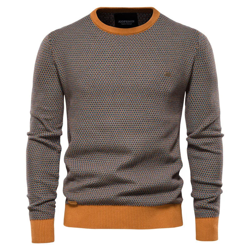 Nicklas | Pull Slim Fit en Maille Bicolore pour Homme 100% Coton