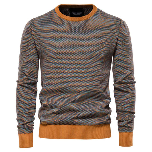 Nicklas | Pull Slim Fit en Maille Bicolore pour Homme 100% Coton