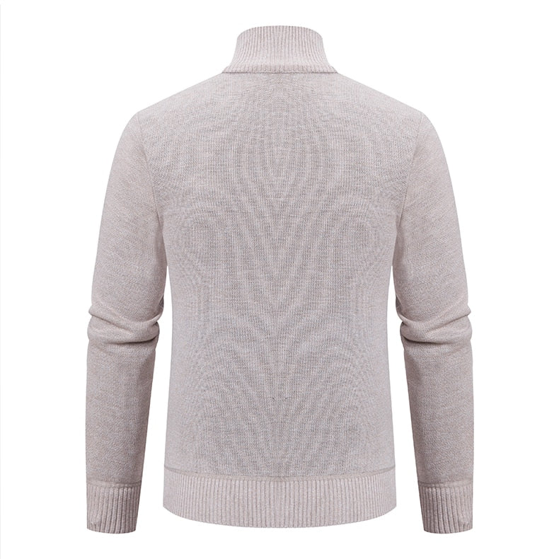 Mambo | Cardigan Homme en Maille Épaisse avec Col Montant