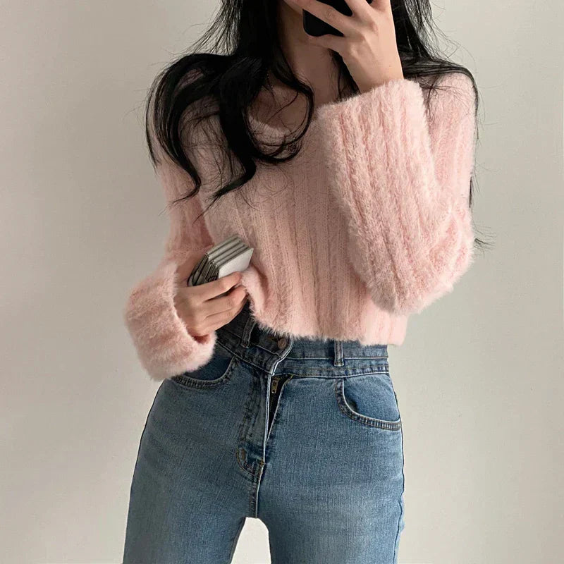 Églantine | Pull Teddy Court Ultra Doux – Chaleur et Confort Tendance