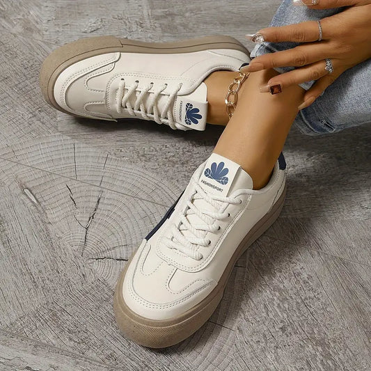 Lucienne | Sneakers Femme à Lacets avec Semelle Épaisse | Confort et Résistance