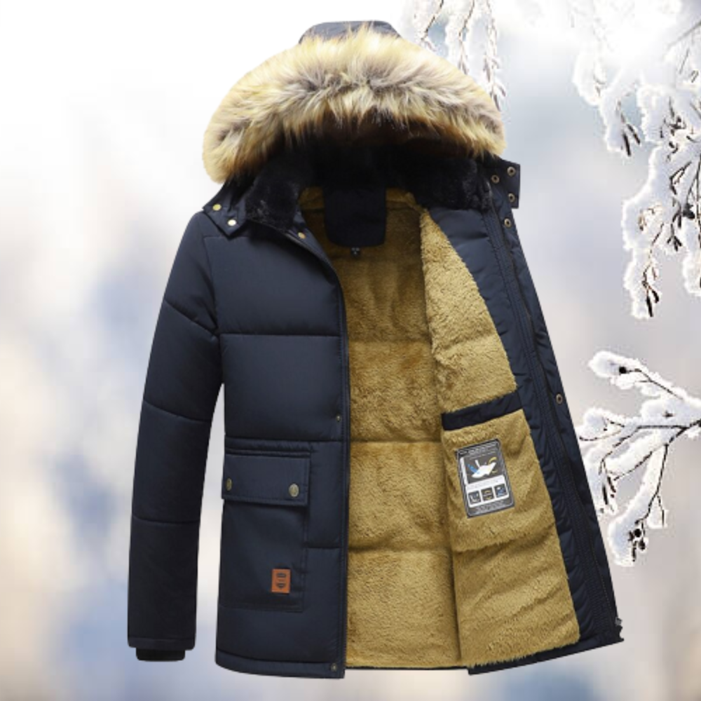 Armando | Parka Coupe-Vent avec Capuche en Fausse Fourrure pour Rester au Chaud & Stylé