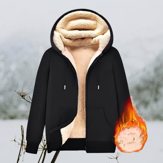 Valtina | Veste à Capuche en Peau de Mouton Douillette Unisexe