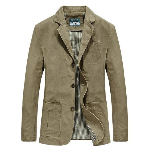 Gabriel | Manteau Imperméable Homme avec Col Revers & Poches Multiples en 100% Coton