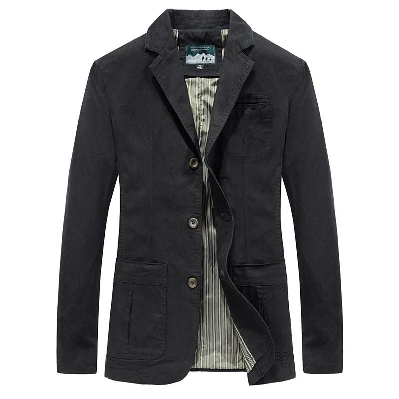 Gabriel | Manteau Imperméable Homme avec Col Revers & Poches Multiples en 100% Coton