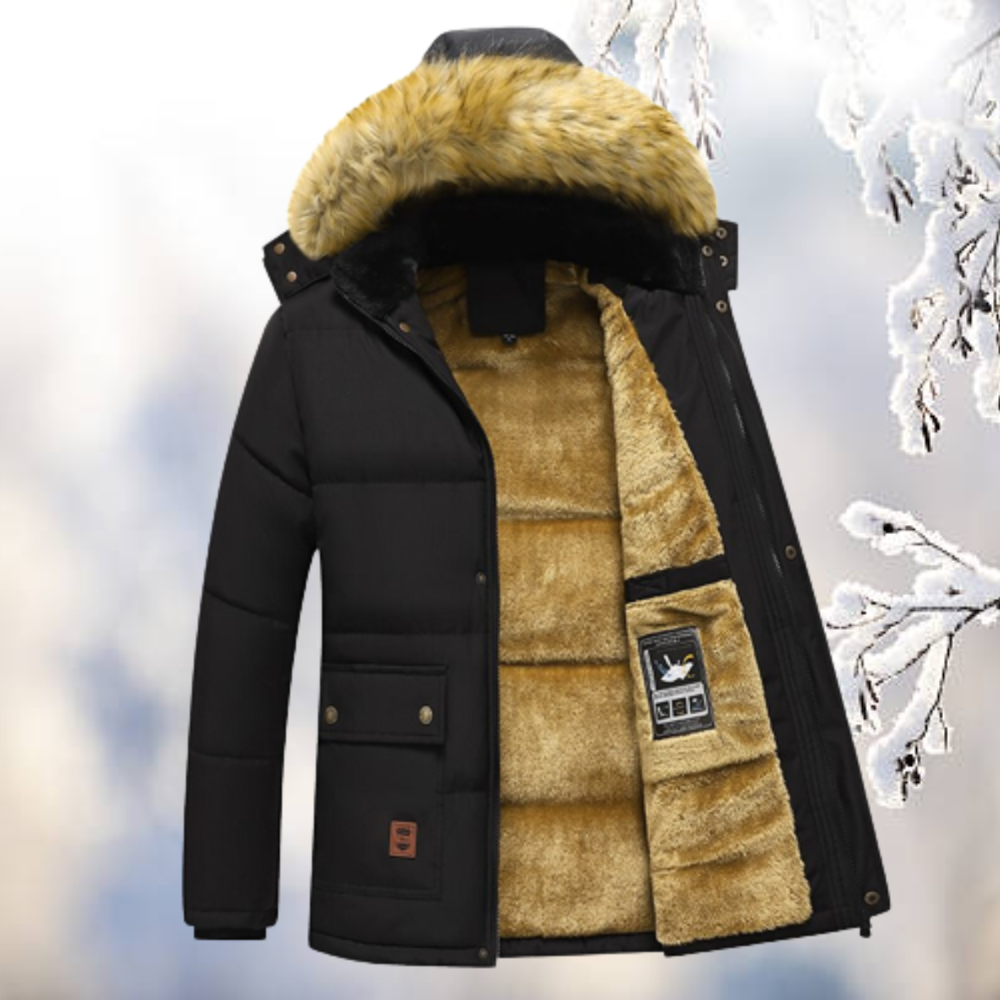 Armando | Parka Coupe-Vent avec Capuche en Fausse Fourrure pour Rester au Chaud & Stylé