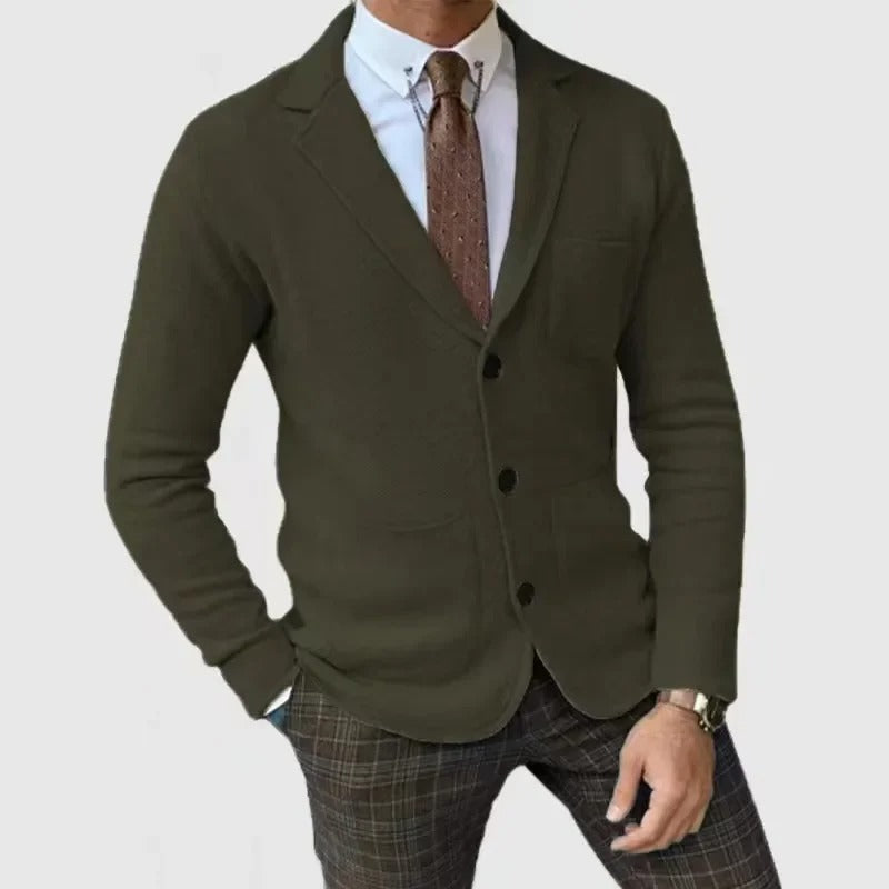 Émeric | Cardigan Homme Slim Fit à Col Revers avec Boutons et Multiples Poches