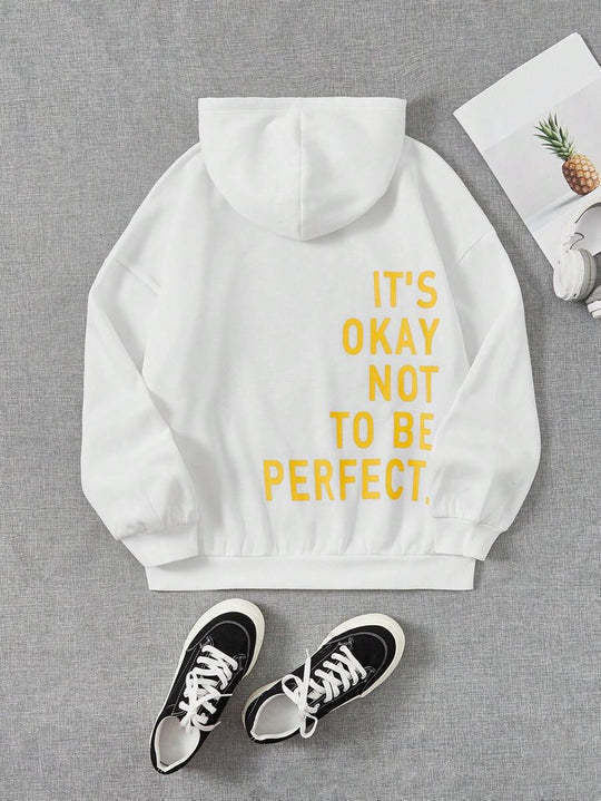 Titiana | Veste à Capuche Femme avec Imprimé "It's Okay Not to Be Perfect"