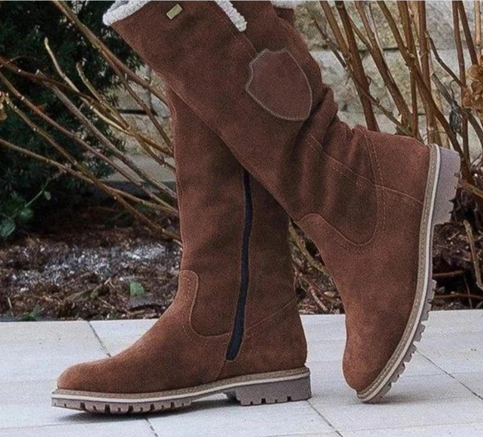 Thérèse | Bottes d'Hiver Mi-Mollet Doublées Polaire pour Femme - Chaudes, Confortables et Élégantes