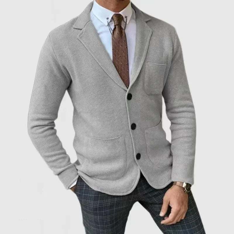 Émeric | Cardigan Homme Slim Fit à Col Revers avec Boutons et Multiples Poches