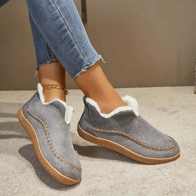 Calista | Mocassins d'hiver orthopédiques pour femme avec doublure en laine et détails de couture