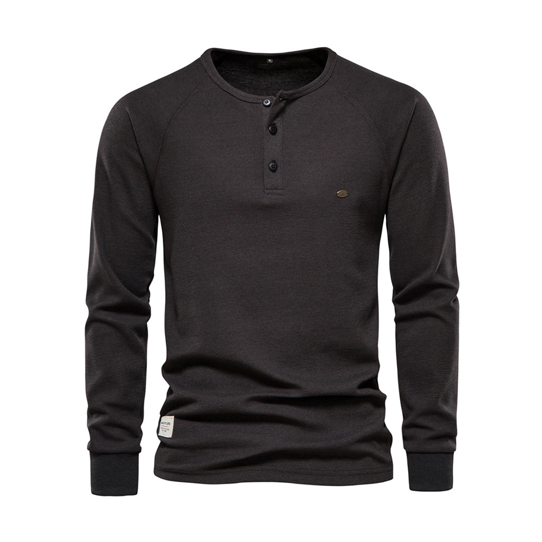 Magnus | Sweatshirt Homme – Col Boutonné & Confort Classique