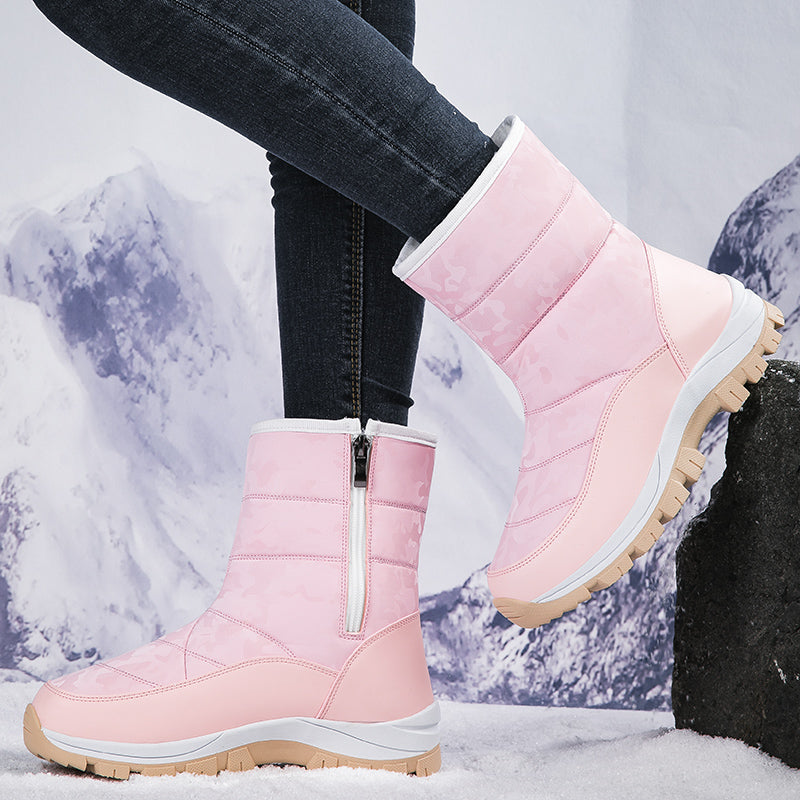 Aveline | Bottes Chaudes Anti-Dérapantes à Fermeture Latérale pour l’Hiver