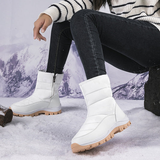 Aveline | Bottes Chaudes Anti-Dérapantes à Fermeture Latérale pour l’Hiver