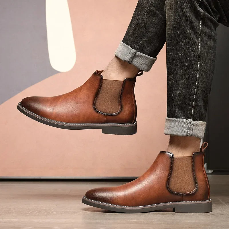 Fancho | Bottes Chelsea en Cuir Vintage pour Homme