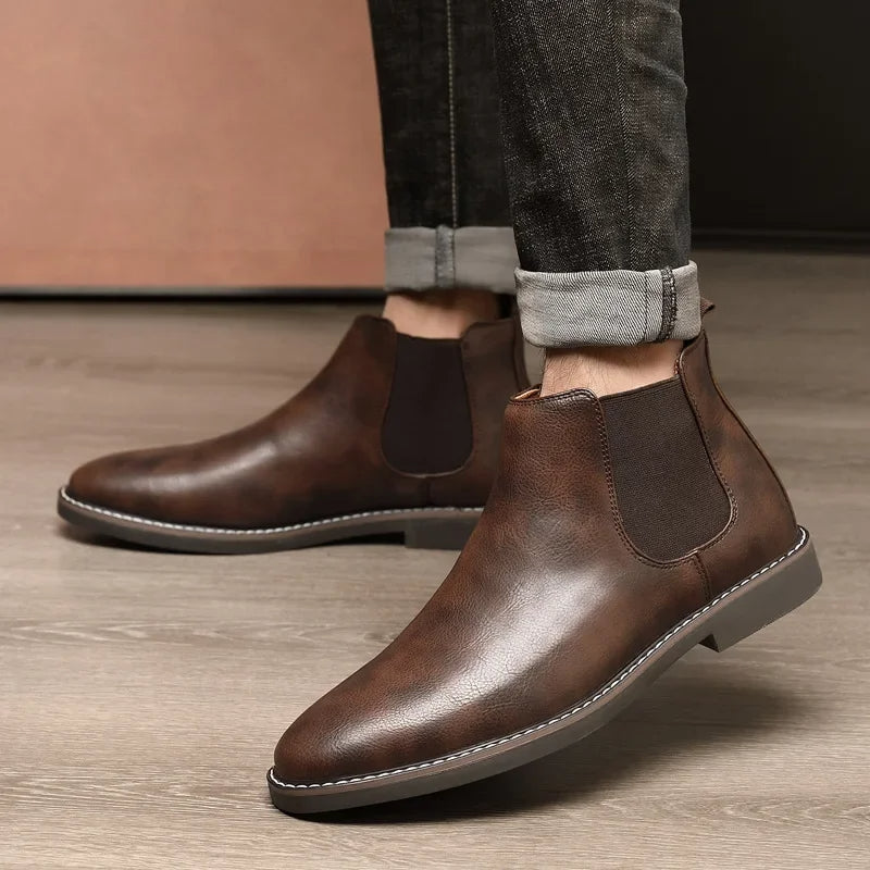 Fancho | Bottes Chelsea en Cuir Vintage pour Homme