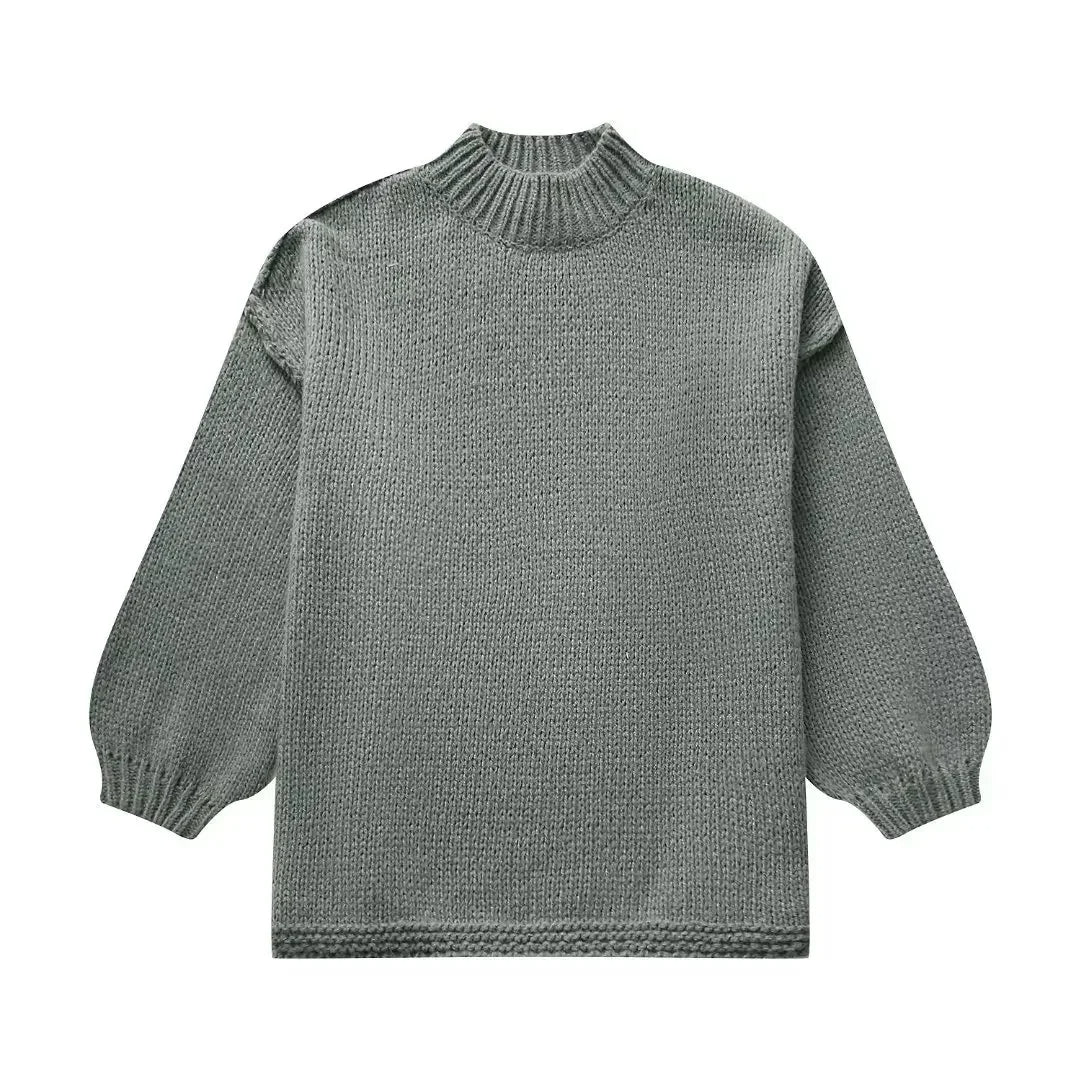 Fabienne | Pull Col Roulé Oversize en Maille pour Femme