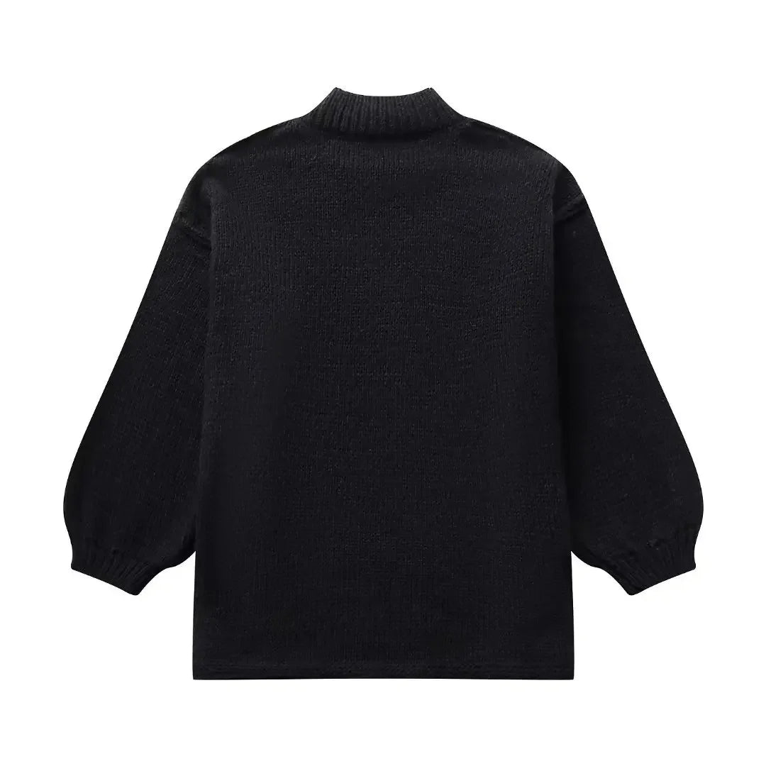 Fabienne | Pull Col Roulé Oversize en Maille pour Femme