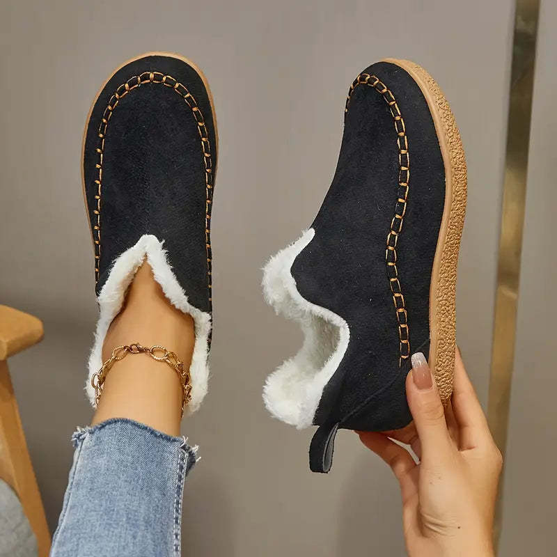 Calista | Mocassins d'hiver orthopédiques pour femme avec doublure en laine et détails de couture