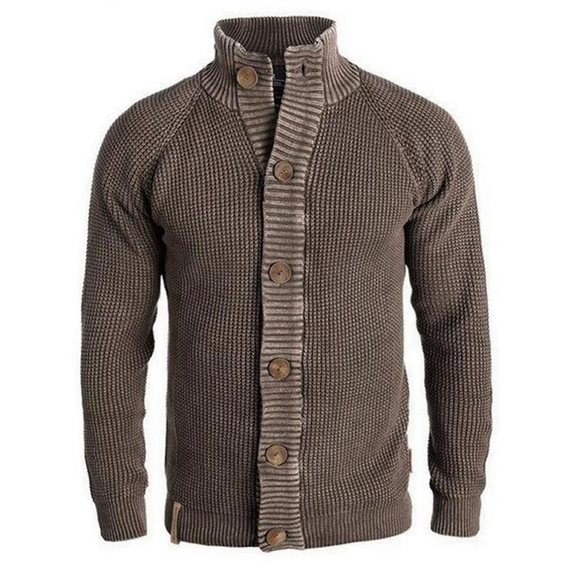 Jérôme | Cardigan Tricoté à Col Montant pour Hommes – Élégance et Confort