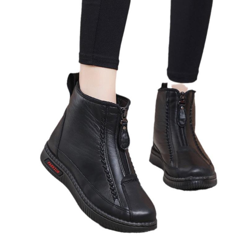 Néva | Bottines d'Hiver Chaudes Femme, Imperméables avec Doublure Polaire, Fermeture Éclair Frontale