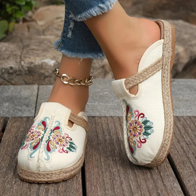 Mabel | Chaussures Plates à Motif Floral pour Femmes