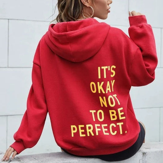 Titiana | Veste à Capuche Femme avec Imprimé "It's Okay Not to Be Perfect"