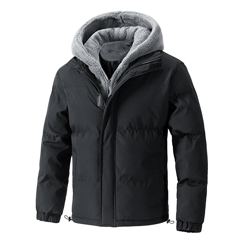 Victorien | Veste Puffer Homme Imperméable à Capuche et Fermeture Éclair pour l'Hiver