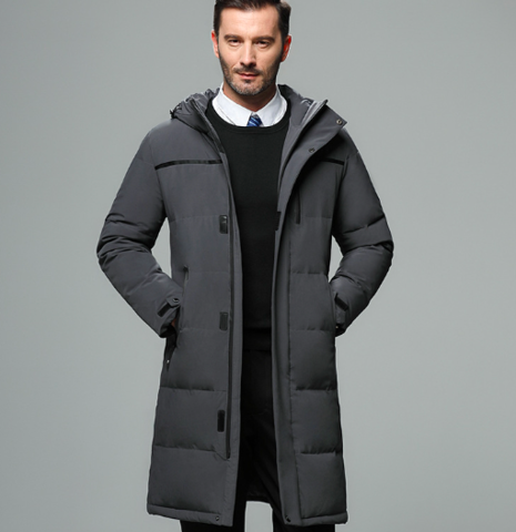 Thalio | Manteau Long d'Hiver Matelassé avec Capuche