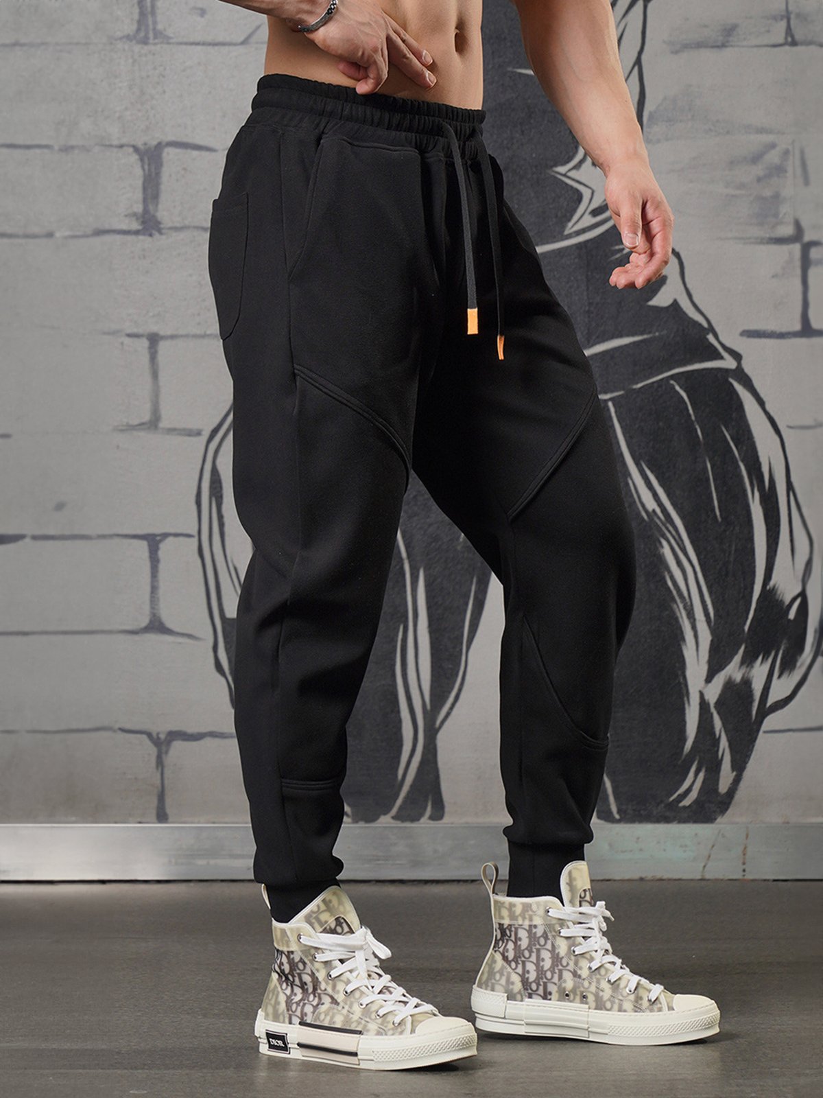 Lucien | Pantalon de Jogging pour Homme avec Taille Garterisée et Poches Latérales