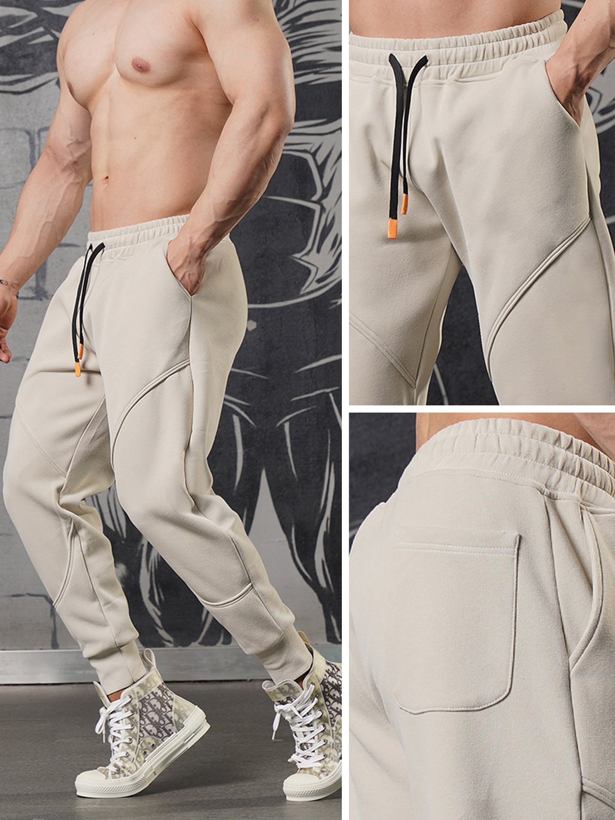 Lucien | Pantalon de Jogging pour Homme avec Taille Garterisée et Poches Latérales