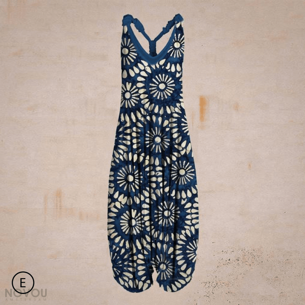 Sarah | Jumpsuit Femme Bohème à Imprimé Stylé, Léger et Aéré pour l'Été