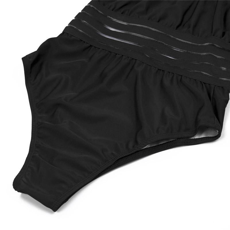 Louvine | Maillot de Bain Noir Femme Croisé à Dos Nu – Confort et Élégance