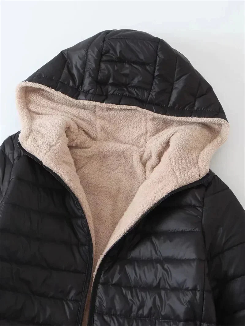 Wera | Veste d'Hiver Matelassée à Capuche en Fleece