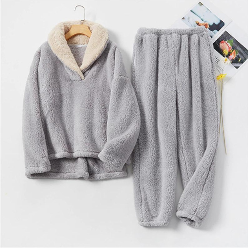 NachtFleece | Pyjama d'hiver en velours épais – Chaleur et confort pour des nuits douces