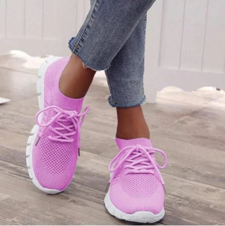 Nicoline | Sneakers en Maille Respirante et Légères à Lacets pour Femmes