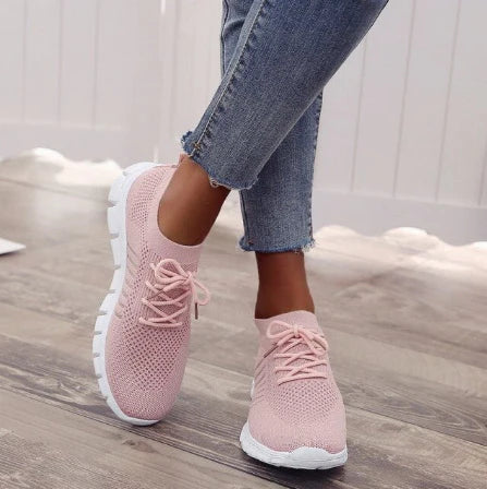 Nicoline | Sneakers en Maille Respirante et Légères à Lacets pour Femmes