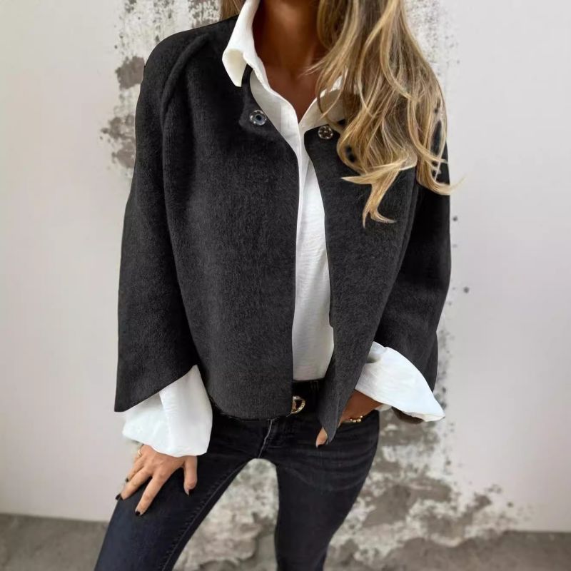 Willa | Blazer en peluche uni pour femme – Élégance et douceur