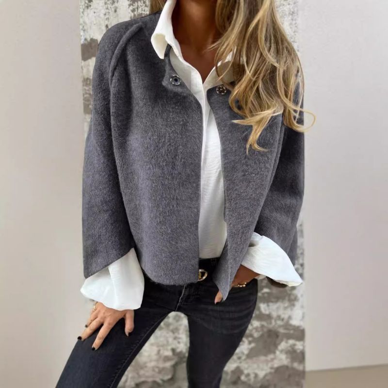 Willa | Blazer en peluche uni pour femme – Élégance et douceur